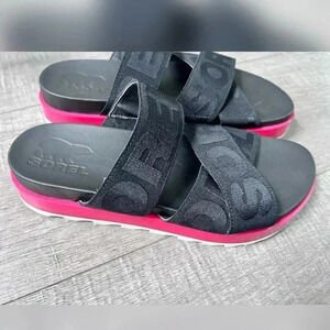 SOREL Black & Punch Pink Roaming Sport Women Sandal, US 8
